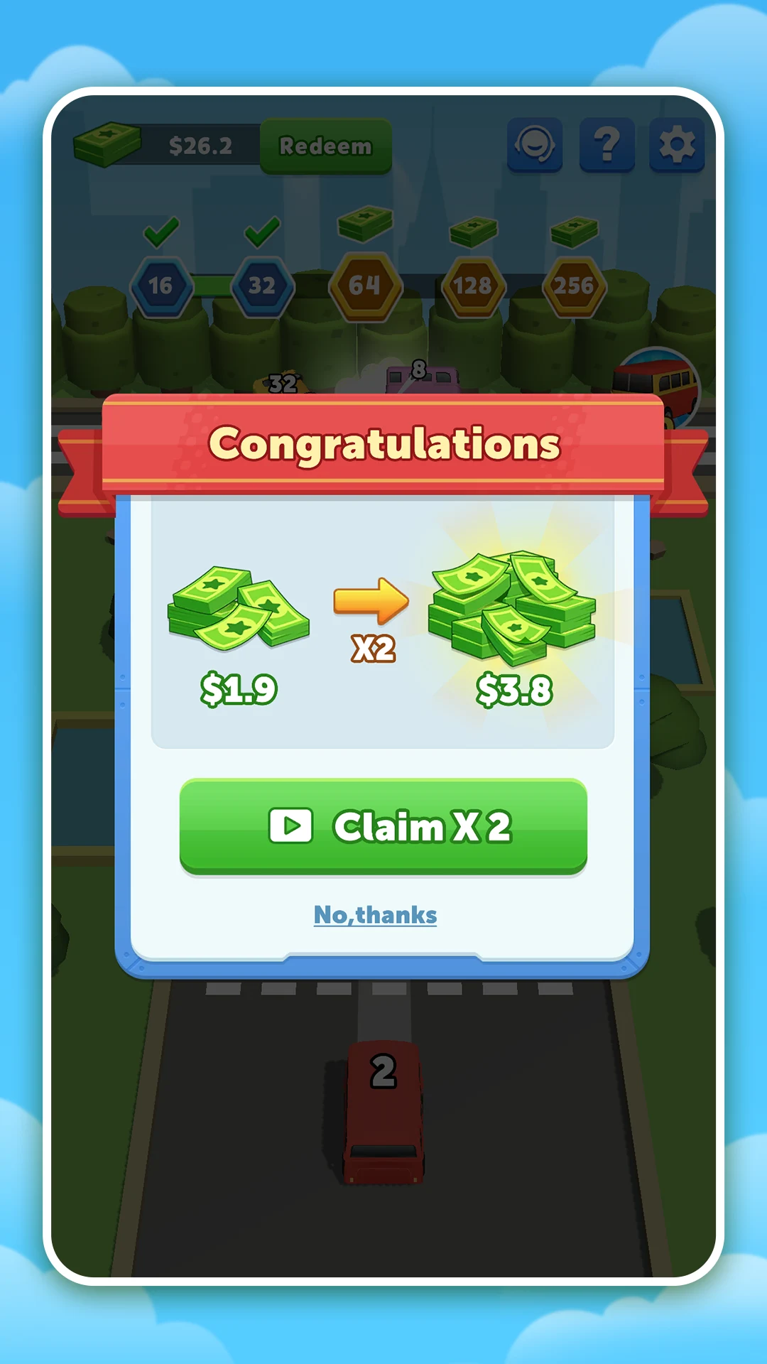 Bus Merge 2048 screenshot